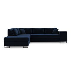 Левосторонний угловой диван Velvet Dolomite XL, 277x220x74 см, темно-синий цена и информация | Угловые диваны | hansapost.ee