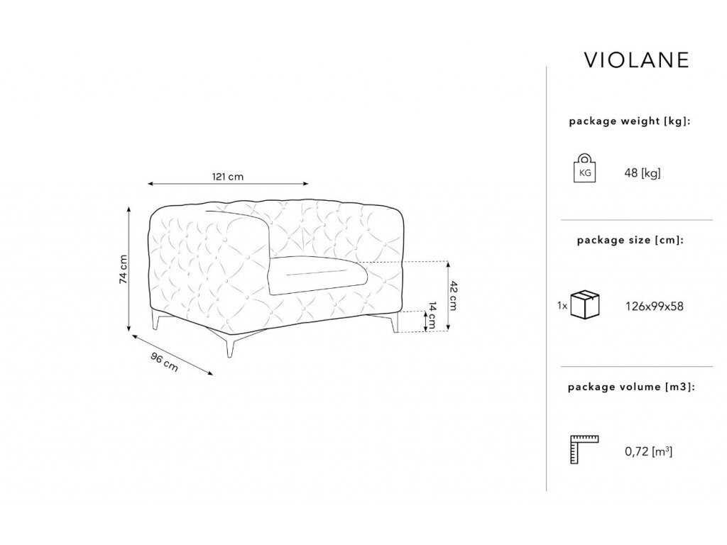 Tugitool Micadoni Home Violane, beeži värvi цена и информация | Tugitoolid | hansapost.ee