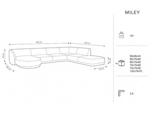Pehme nurgadiivan Micadoni Home Miley, pruun цена и информация | Угловые диваны | hansapost.ee