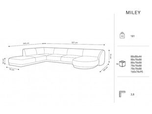 Мягкий уголок Micadoni Home Miley, коричневый цена и информация | Угловые диваны | hansapost.ee