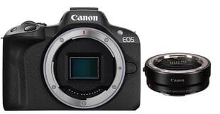 Canon EOS R50 + Mount Adapter EF-EOS R цена и информация | Фотоаппараты | hansapost.ee
