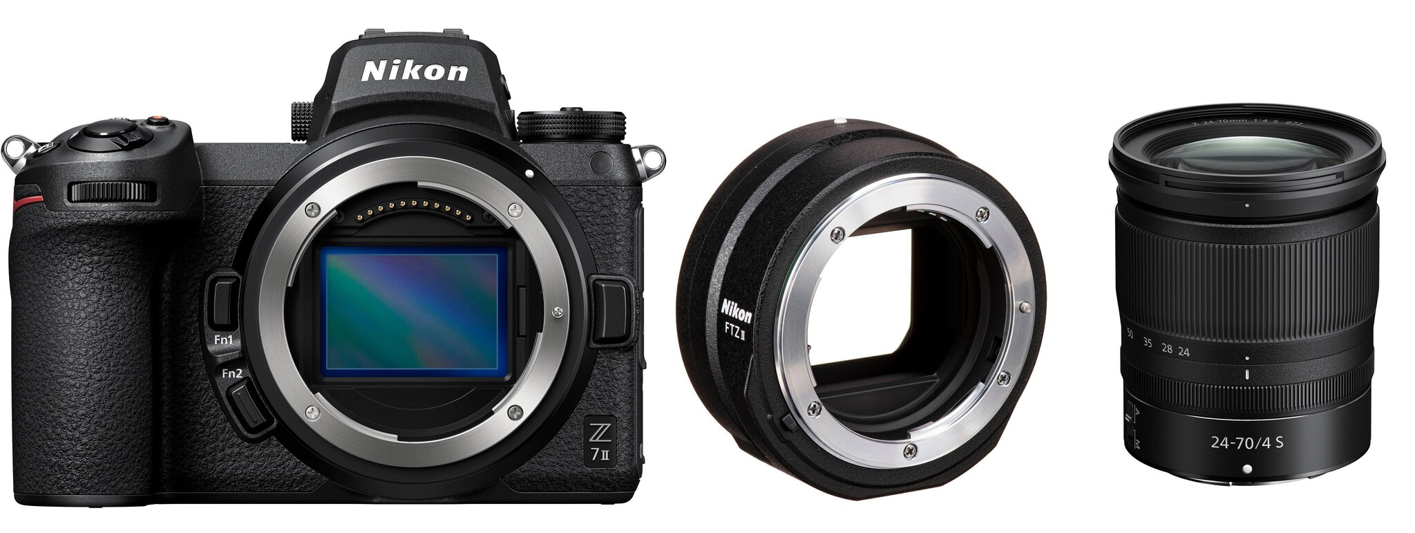 Nikon Z 7II + Nikkor Z 24-70mm f/4 S + FTZ II Mount adapter hind ja info | Fotoaparaadid | hansapost.ee