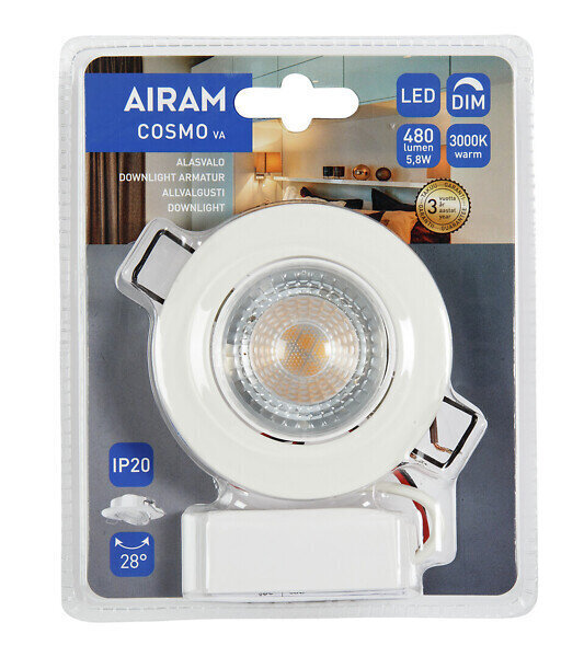 Airam süvistatav LED valgusti Cosmo hind ja info | Süvistatavad LED valgustid | hansapost.ee