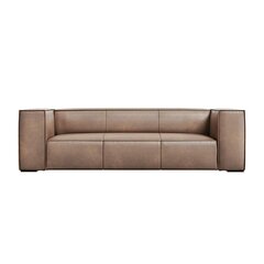 Трехместный кожаный диван Agawa, 227x100x68 см, бежевый цена и информация | Диваны | hansapost.ee