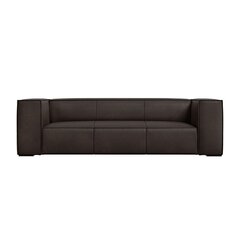 Трехместный кожаный диван Agawa, 227x100x68 см, темно-коричневый цена и информация | Диваны | hansapost.ee