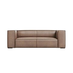 Двухместный кожаный диван Agawa, 211x100x68, бежевый цена и информация | Диваны | hansapost.ee