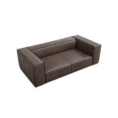 Двухместный кожаный диван Agawa, 211x100x68, коричневый цена и информация | Диваны | hansapost.ee