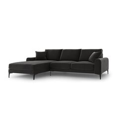 Пятиместный диван Velvet Larnite, 254x182x90 см, темно серый цвет цена и информация | Угловые диваны | hansapost.ee