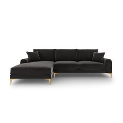 Пятиместный диван Velvet Larnite, 254x182x90 см, темно серый цвет цена и информация | Угловые диваны | hansapost.ee