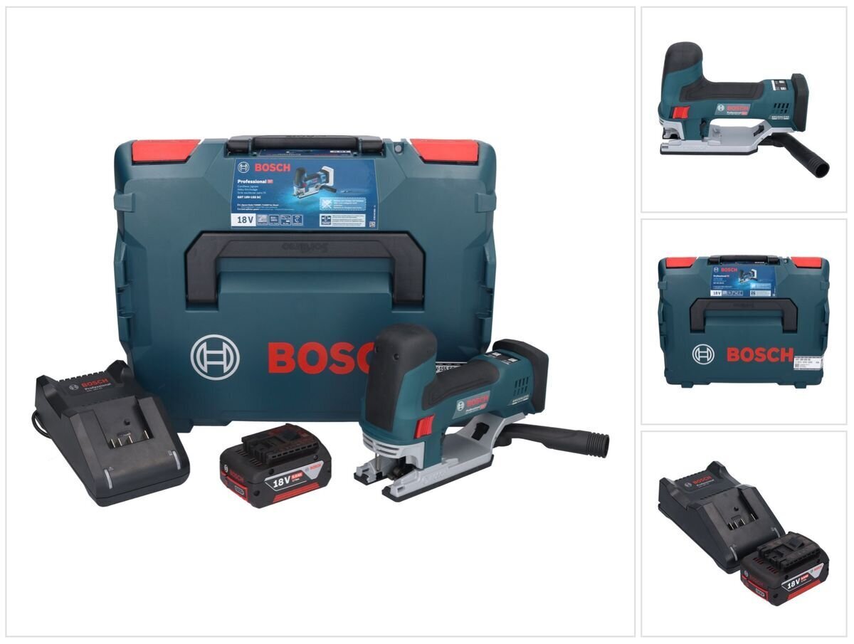 Bosch GST 18V-155 SC Professionaalne aku tikksaag 18 V + 1x aku 5,0 Ah + laadija + L-Boxx hind ja info | Elektrilised saed, ketassaed ja tarvikud | hansapost.ee