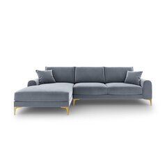 Пятиместный диван Velvet Larnite, 254x182x90 см, светло синий цвет цена и информация | Угловые диваны | hansapost.ee