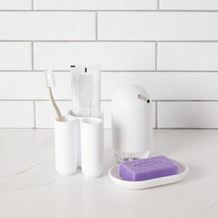 Umbra пластиковый контейнер для зубных щеток Touch, белый 8х10x10 см цена и информация | Аксессуары для ванной комнаты | hansapost.ee