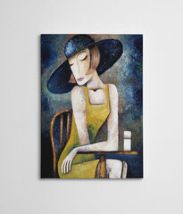 Репродукция Дама со шляпой, 50х70 см цена и информация | Настенные деревянные декорации | hansapost.ee