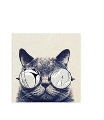 Репродукция Кошка в очках 2828İACT-35 цена и информация | Настенные деревянные декорации | hansapost.ee