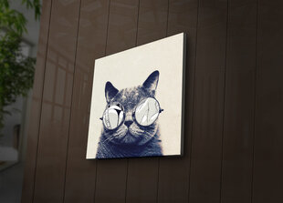 Репродукция Кошка в очках 2828İACT-35 цена и информация | Настенные деревянные декорации | hansapost.ee