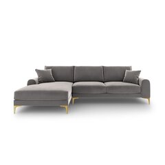 Пятиместный диван Velvet Larnite, 254x182x90 см, светло серый цвет цена и информация | Угловые диваны | hansapost.ee