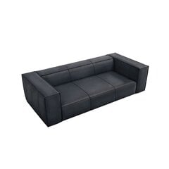 Трехместный кожаный диван Agawa, 227x100x68 см, темно-синий цена и информация | Диваны | hansapost.ee