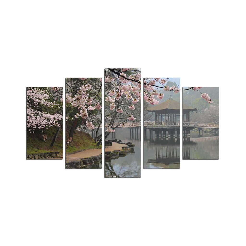 Viieosaline maal Sakura цена и информация | Seinapildid | hansapost.ee