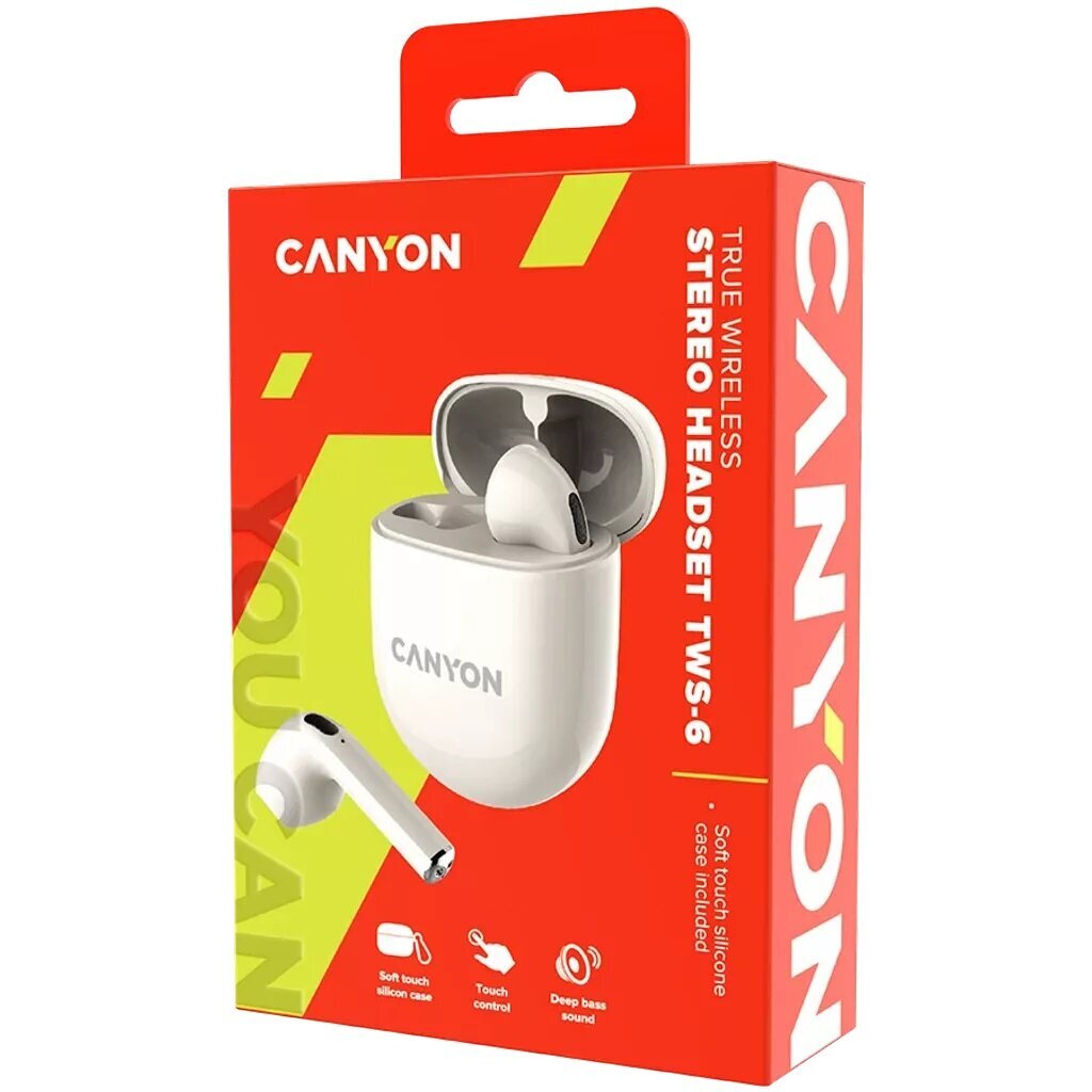 Canyon TWS-6 Beige CNS-TWS6BE hind ja info | Kõrvaklapid | hansapost.ee