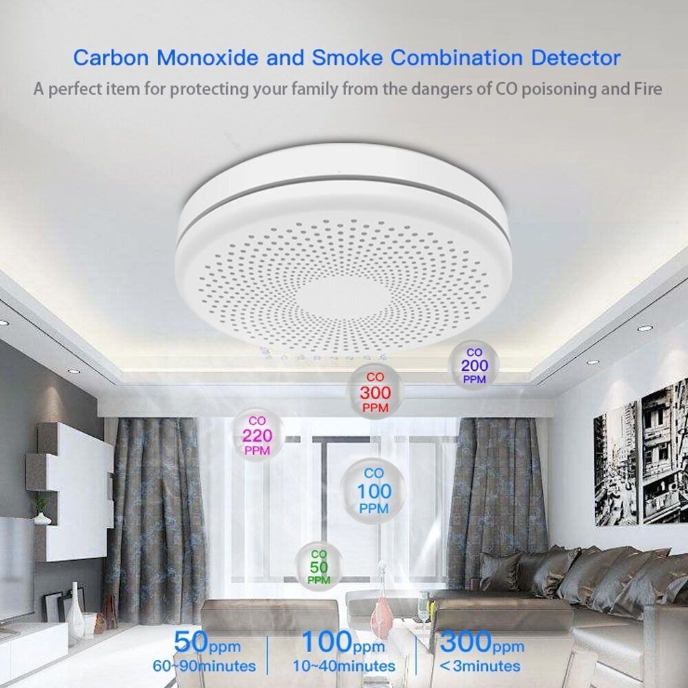 Nutikas suitsu- ja CO2 andur Feelspot FS-CSS01W hind ja info |  Suitsuandurid, gaasiandurid | hansapost.ee
