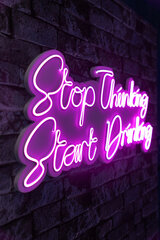 Декоративный настенный светильник Stop Thinking Start Drinking, 1 шт. цена и информация | Детали интерьера | hansapost.ee