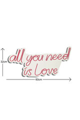 Декоративный настенный светильник All You Need is Love, 1 шт. цена и информация | Детали интерьера | hansapost.ee