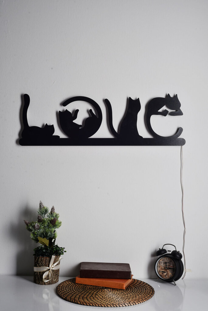 Dekoratiivne seinavalgusti Cat Love, 1 tk. hind ja info | Sisustuselemendid | hansapost.ee