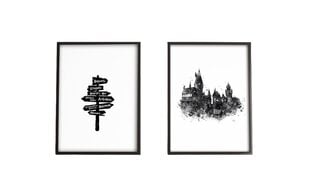Репродукция из двух частей Город 2PYSCT-002 цена и информация | Настенные деревянные декорации | hansapost.ee