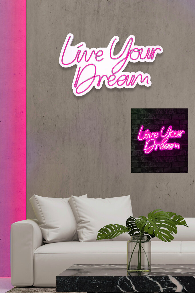 Dekoratiivne seinavalgusti Live Your Dream, 1 tk. цена и информация | Sisustuselemendid | hansapost.ee