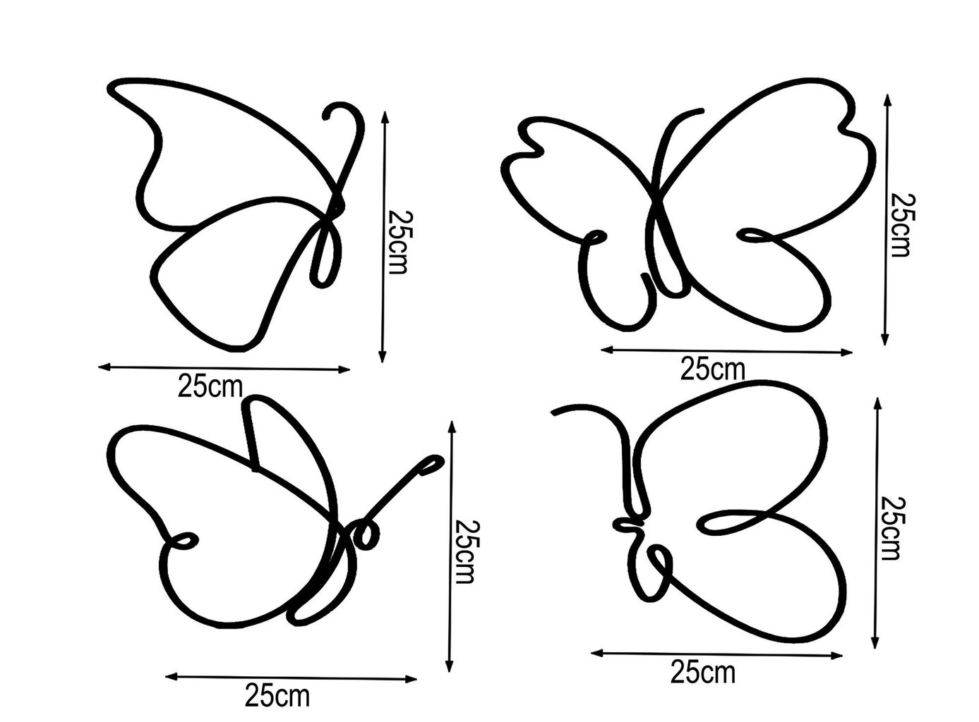 Seinakaunistus Butterflies, 1 tk hind ja info | Sisustuselemendid | hansapost.ee