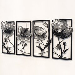 Декорация на стену Flowers, 1 шт. цена и информация | Детали интерьера | hansapost.ee