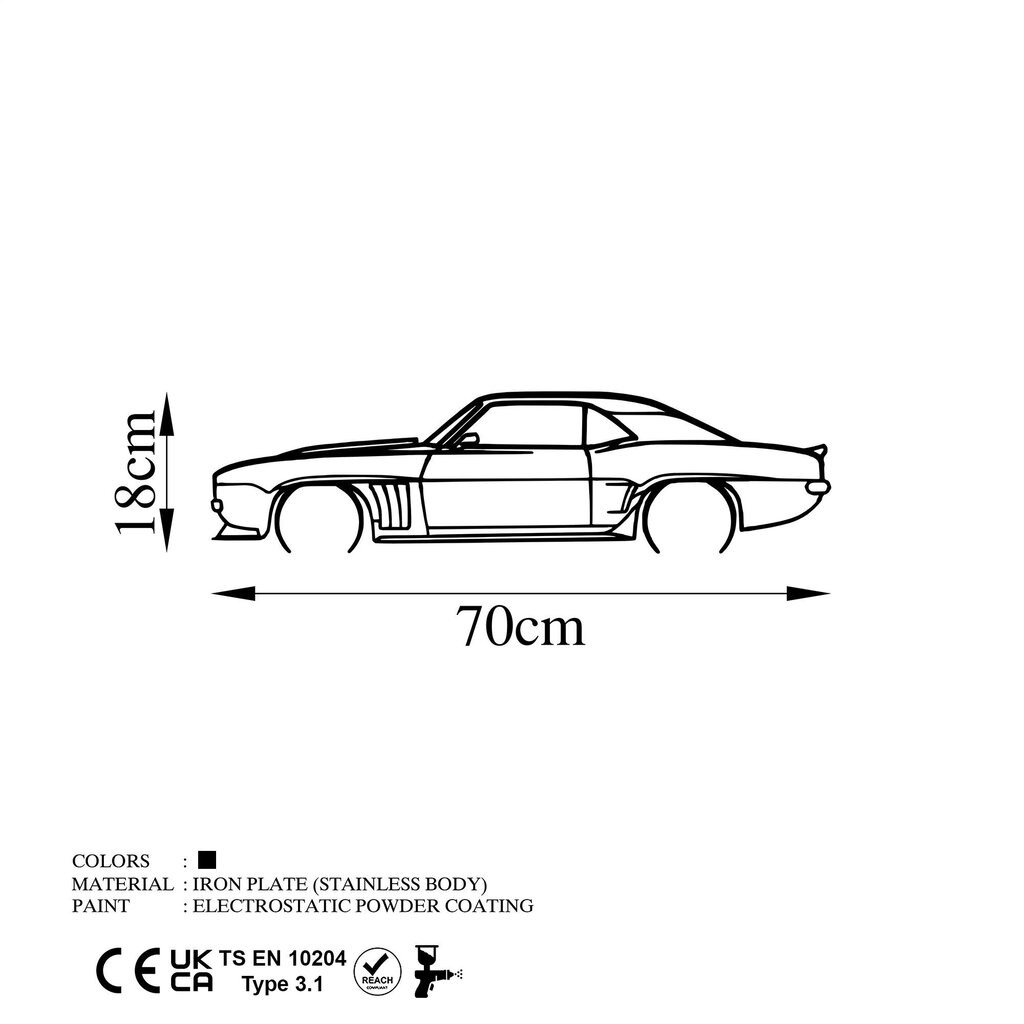 Seinakaunistus Bugatti Veyron Silhouette, 1 tk. hind ja info | Sisustuselemendid | hansapost.ee