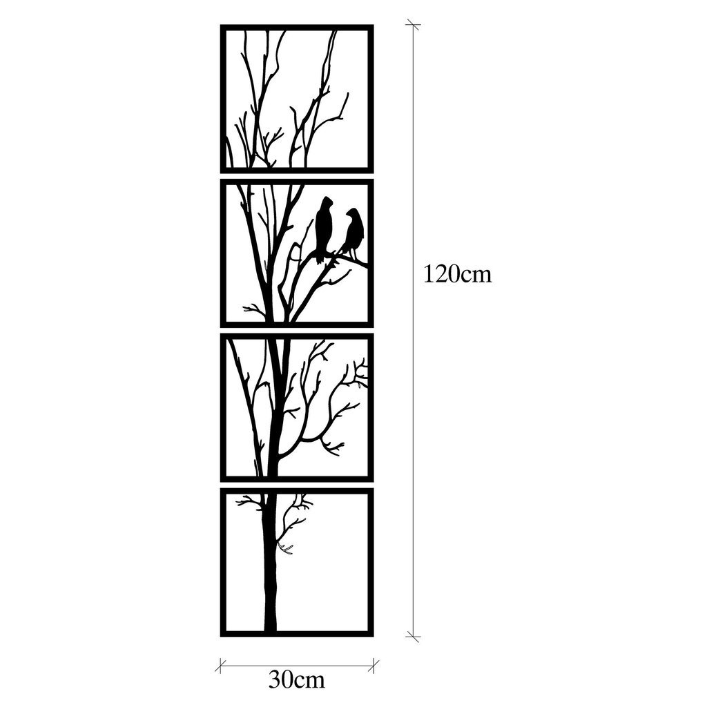 Seinakaunistus Tree And Birds S, 1 tk. hind ja info | Sisustuselemendid | hansapost.ee