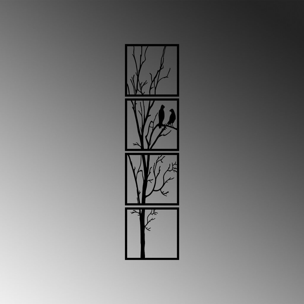 Seinakaunistus Tree And Birds S, 1 tk. цена и информация | Sisustuselemendid | hansapost.ee