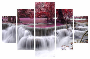 Репродукция из пяти частей Водопад цена и информация | Картины, живопись | hansapost.ee