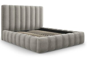 Кровать с ящиком для постельного белья Kelp, 230x185x125 см, светло-серый цвет цена и информация | Кровати | hansapost.ee