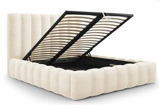 Кровать с постельным бельем Kelp, 230x165x125 см, бежевый цена и информация | Кровати | hansapost.ee