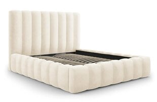 Кровать с ящиком для постельного белья Kelp, 230x205x125 см, песочный цвет цена и информация | Кровати | hansapost.ee