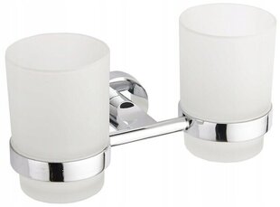 Mexen Tiber двойной стакан с держателем, хром цена и информация | Аксессуары для ванной комнаты | hansapost.ee