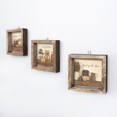 Репродукция из трех частей Кухня, 15х15 см цена и информация | Картины, живопись | hansapost.ee