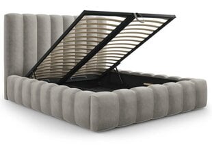 Кровать с ящиком для постельного белья Kelp, 230x165x125 см, светло-серый цвет цена и информация | Кровати | hansapost.ee