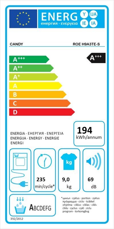 Candy ROE H9A3TE-S цена и информация | Pesukuivatid | hansapost.ee