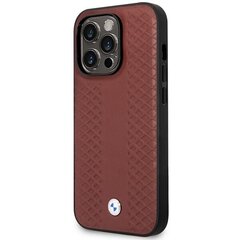 Etui BMW BMHMP14L22RFGR iPhone 14 Pro 6,1" burgundowy|burgundy Leather Diamond Pattern MagSafe цена и информация | Чехлы для телефонов | hansapost.ee