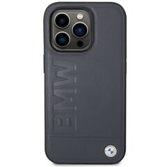 Etui BMW BMHMP14XSLLNA iPhone 14 Pro Max 6,7" granatowy|navy hardcase Leather Hot Stamp MagSafe цена и информация | Чехлы для телефонов | hansapost.ee