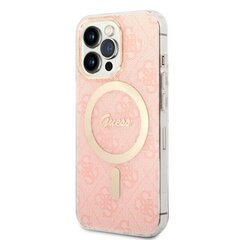 Zestaw Guess GUBPP13LH4EACSP Case+ Charger iPhone 13 Pro różowy|pink hard case 4G Print MagSafe цена и информация | Чехлы для телефонов | hansapost.ee