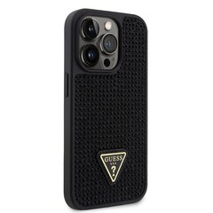 Guess Rhinestones Triangle Metal Logo Case for iPhone 14 Pro Black цена и информация | Чехлы для телефонов | hansapost.ee