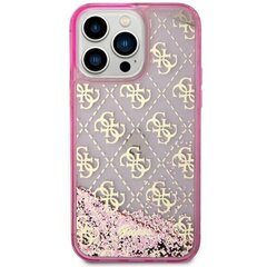 Guess GUHCP14LLC4PSGP iPhone 14 Pro 6.1" różowy|pink hardcase Liquid Glitter 4G Transculent цена и информация | Чехлы для телефонов | hansapost.ee