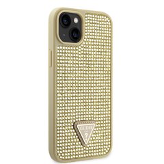 Guess Rhinestones Triangle Metal Logo Case for iPhone 14 Gold цена и информация | Чехлы для телефонов | hansapost.ee