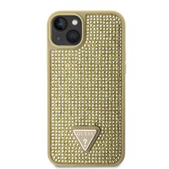 Guess Rhinestones Triangle Metal Logo Case for iPhone 14 Gold цена и информация | Чехлы для телефонов | hansapost.ee