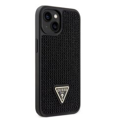 Guess Rhinestones Triangle Metal Logo Case for iPhone 14 Black цена и информация | Чехлы для телефонов | hansapost.ee